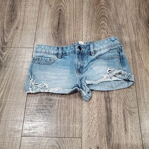 Girls Forever 21 Jean Shorts Size 10 Light Blue Distressed Jean Shorts